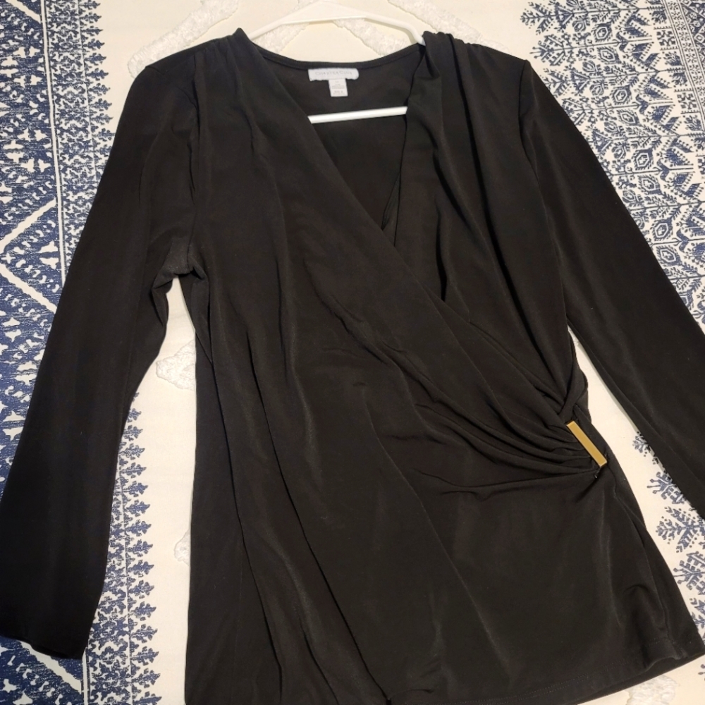 Charter Club Wrap Top 3/4 Sleeve